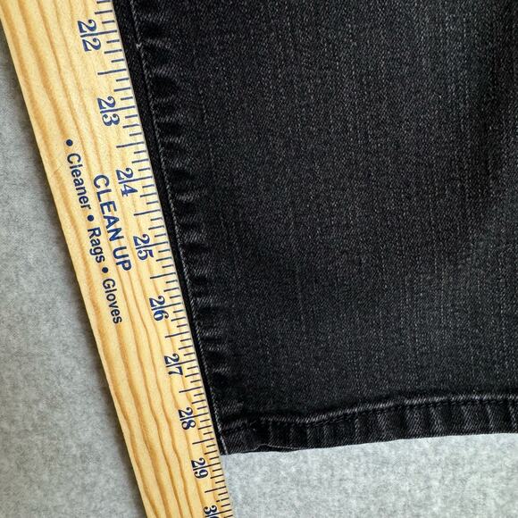 Levi’s 505 Straight Leg Jeans Women’s Size 12 Black Mid Rise Stretch Casual Mom - Picture 9 of 15